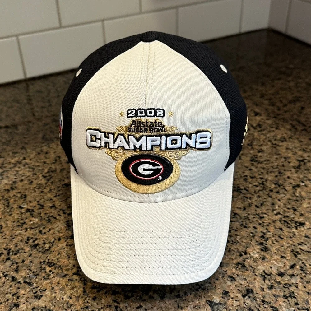 Georgia Bulldogs Hat Adidas 2008 Sugar Bowl Champions Deadstock New
